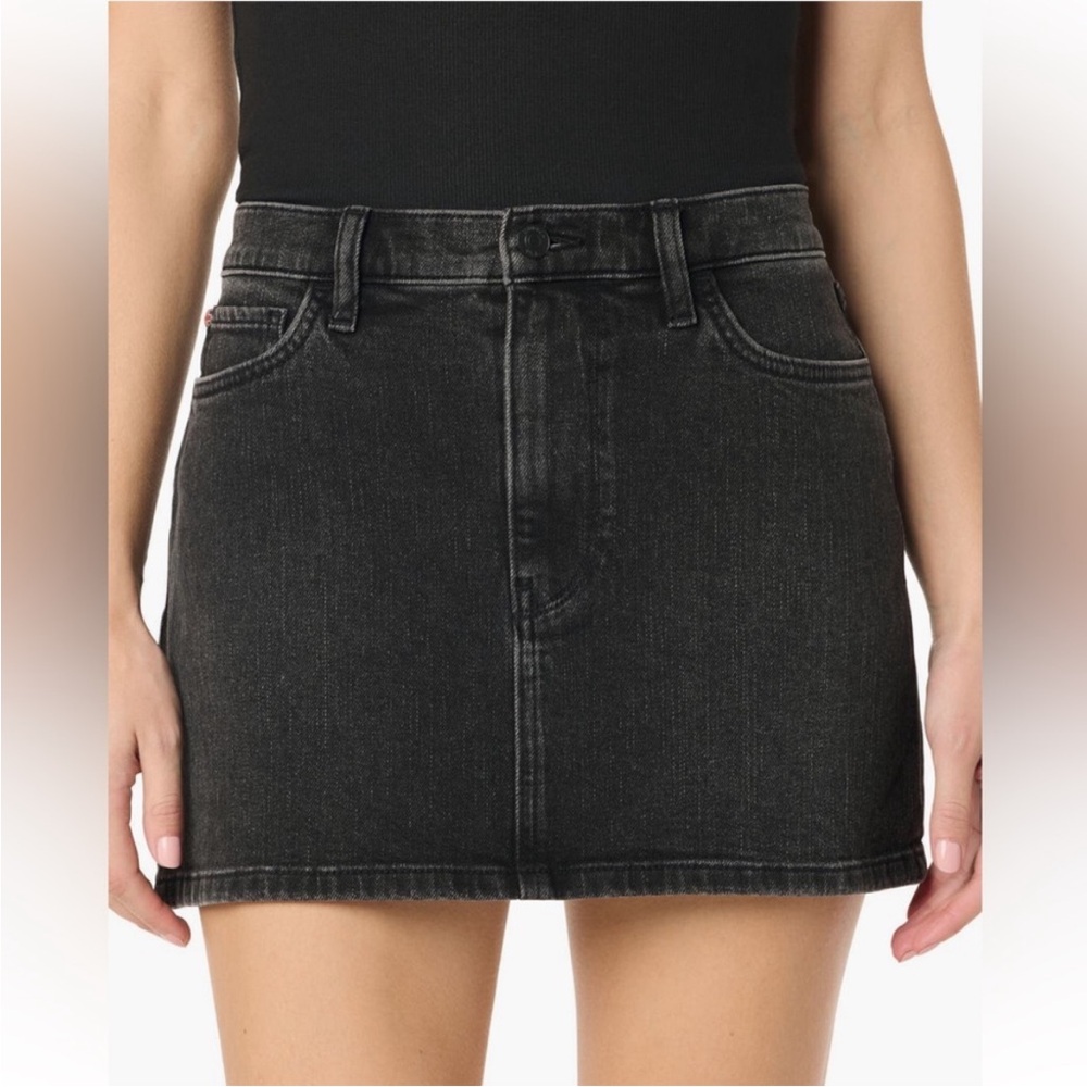 NWT Hudson Lulu Denim Black Wash Mini Skirt size 25